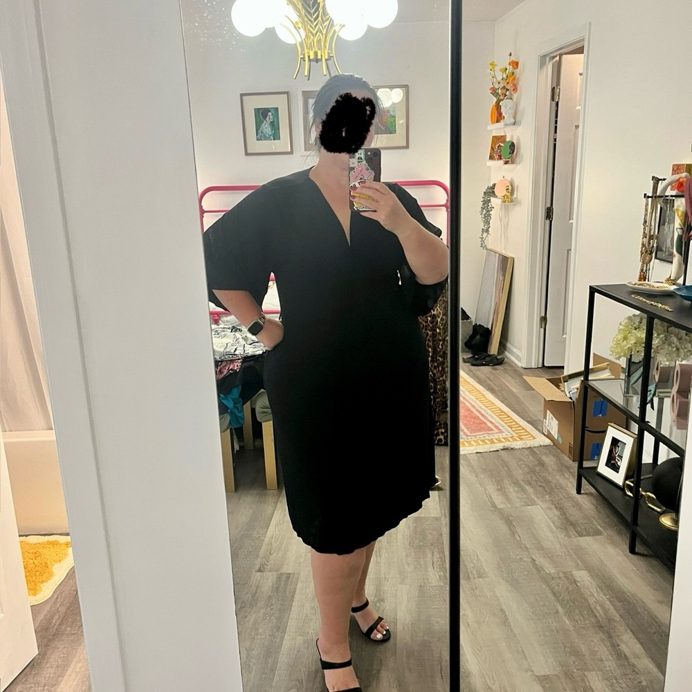 Olian Maternity Black Midi Dress